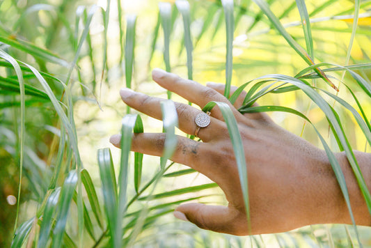 Crystal & Rose Gold Fill Adjustable Ring