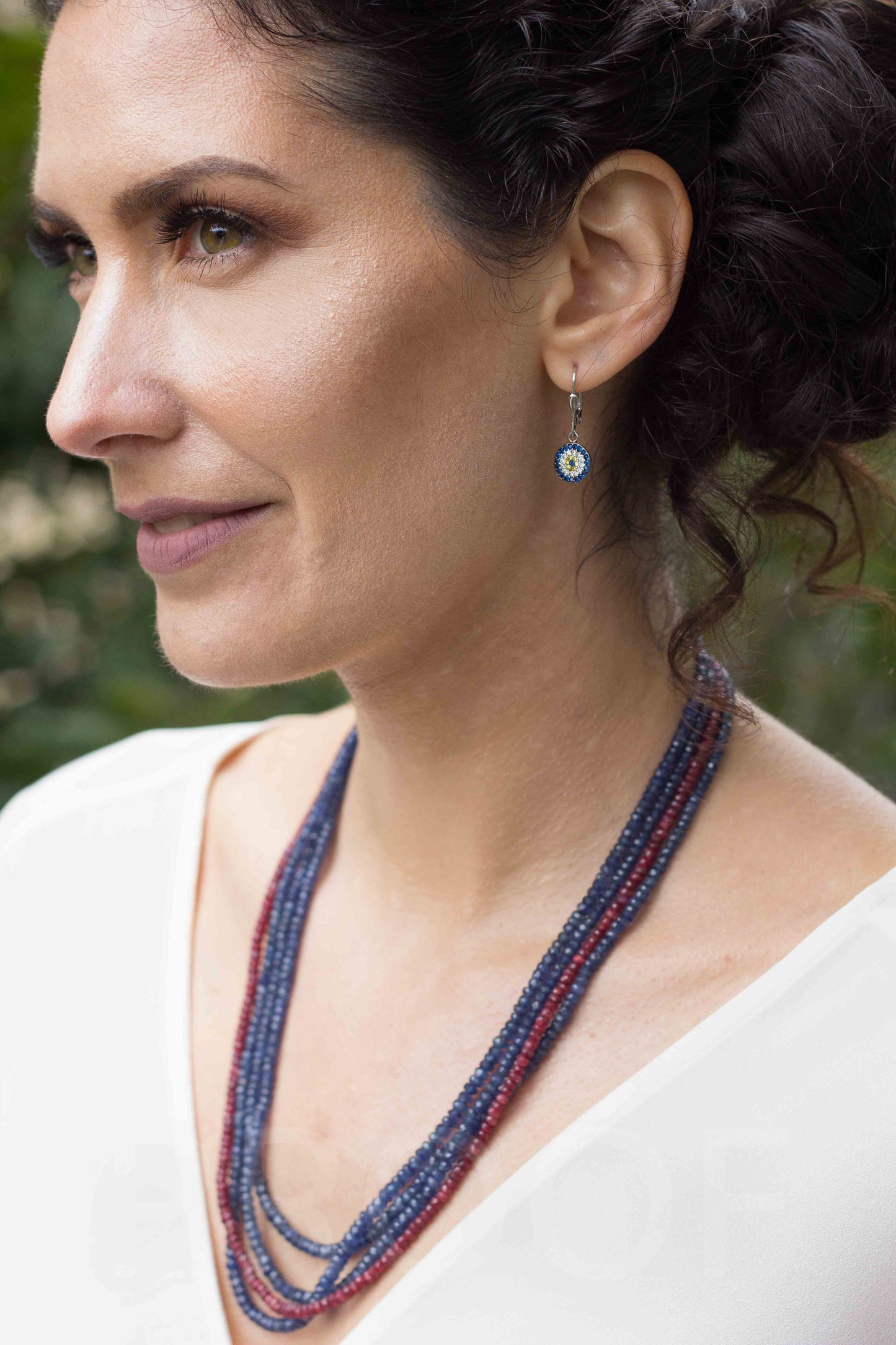 Blue Sapphire 3 Strand Necklace