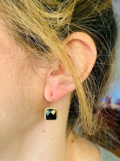 Black Onxy Stone Earrings