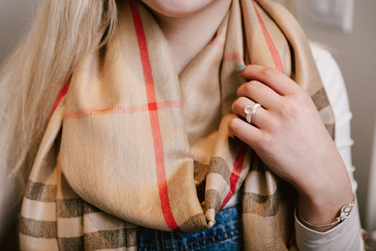 Rose Quartz Ring (Silver with Rhodium Oval)