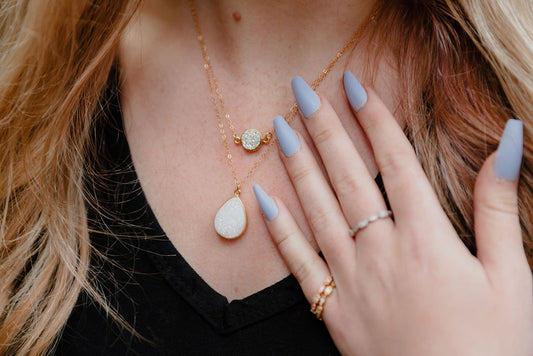 Druzy Round Necklace