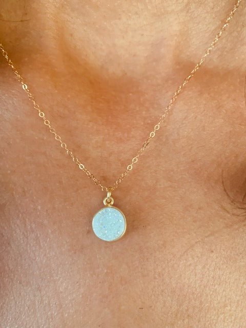 Druzy Pendant Necklace