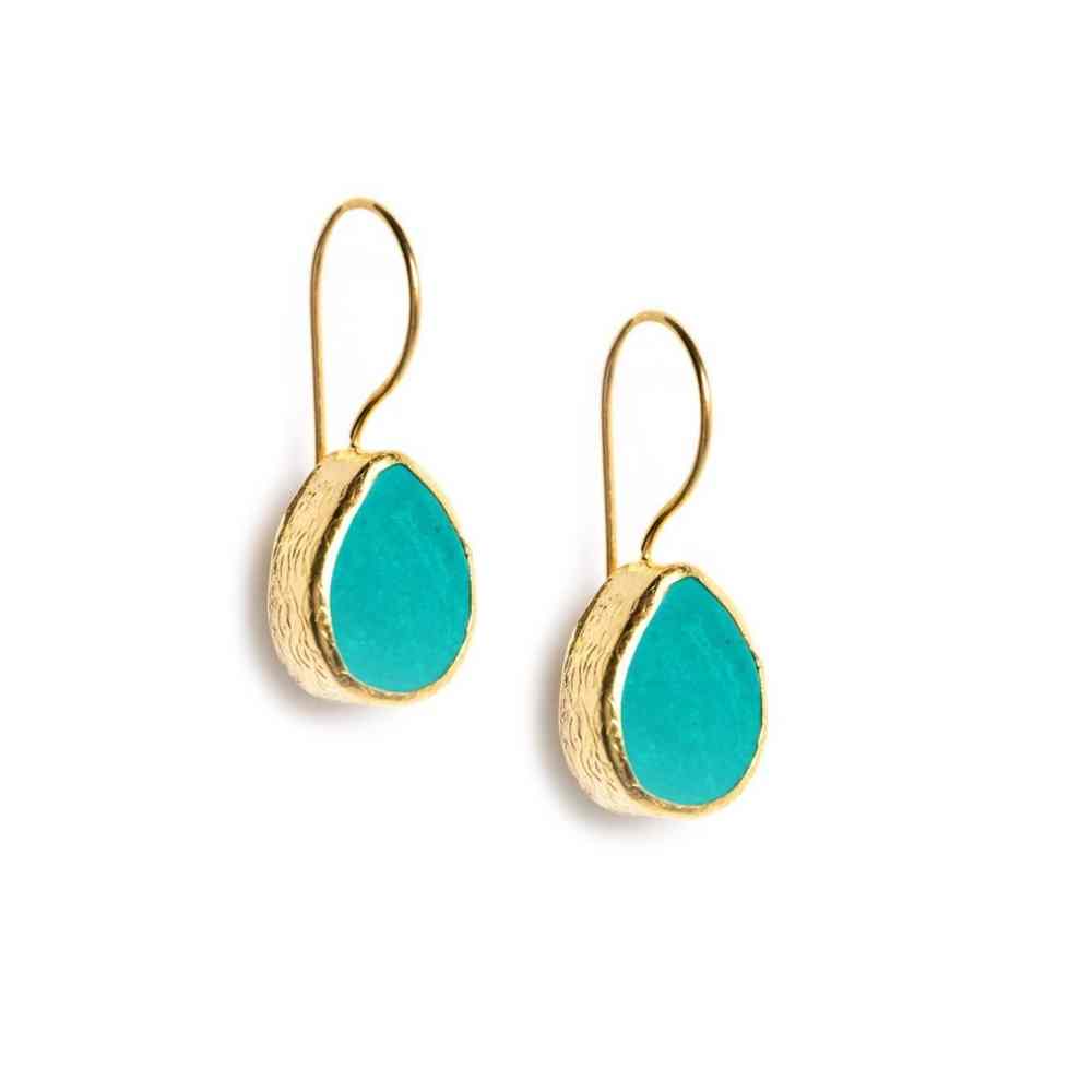 Turquoise Teardrop Earrings – Beksan Designs