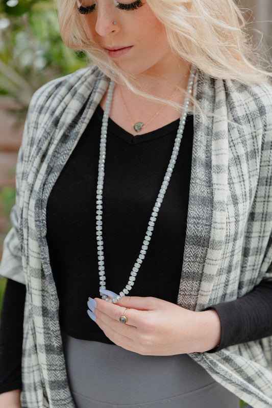 Labradorite Pendant ½ Moon 14k Gold Fill Chain Necklace