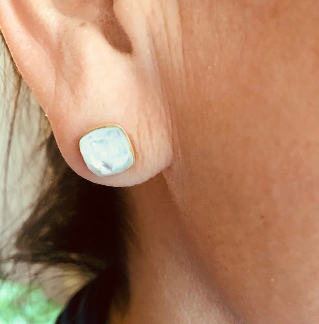 Moonstone Stud Earrings
