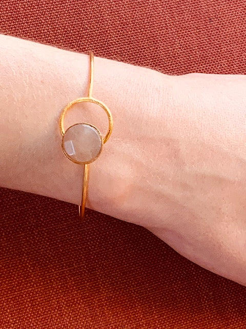 Rose Quartz Hook & Eye Bracelet