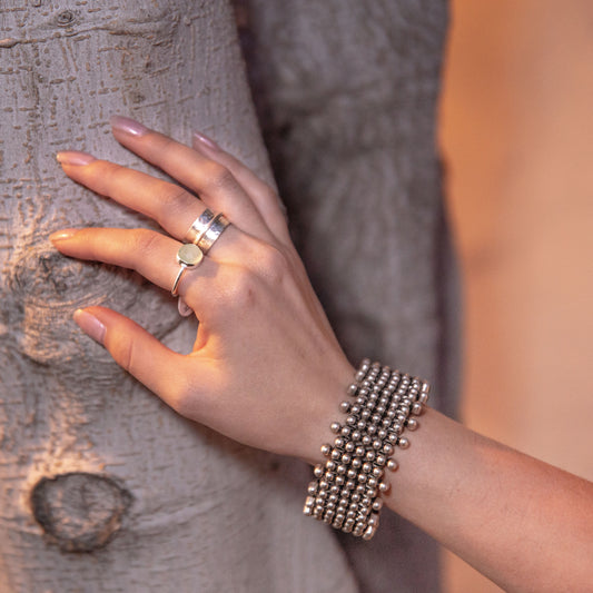 Wide Silver Band Ring