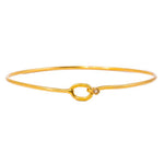 Bracelet - Antika -  Thin Bracelet with Crystal Stone - Gold - Beksan Designs
