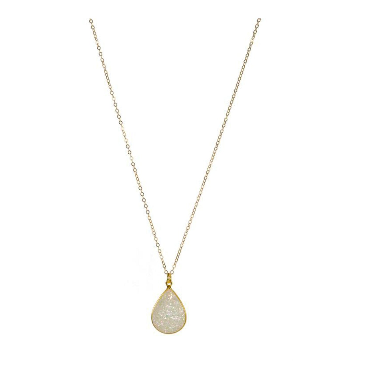 Necklace - Antika - Teardrop Druzy - Beksan Designs