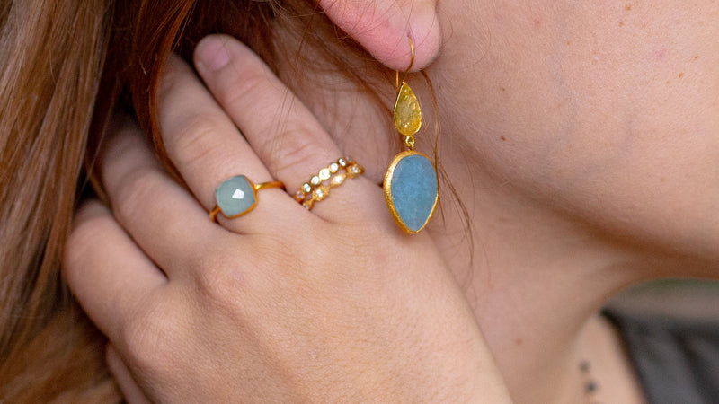 Shades of Blue and Gemstones