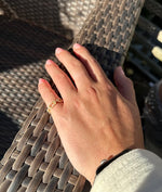 Crystal Chain Link Gold Fill Ring