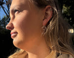 Silver Interlocking Dangle Earrings