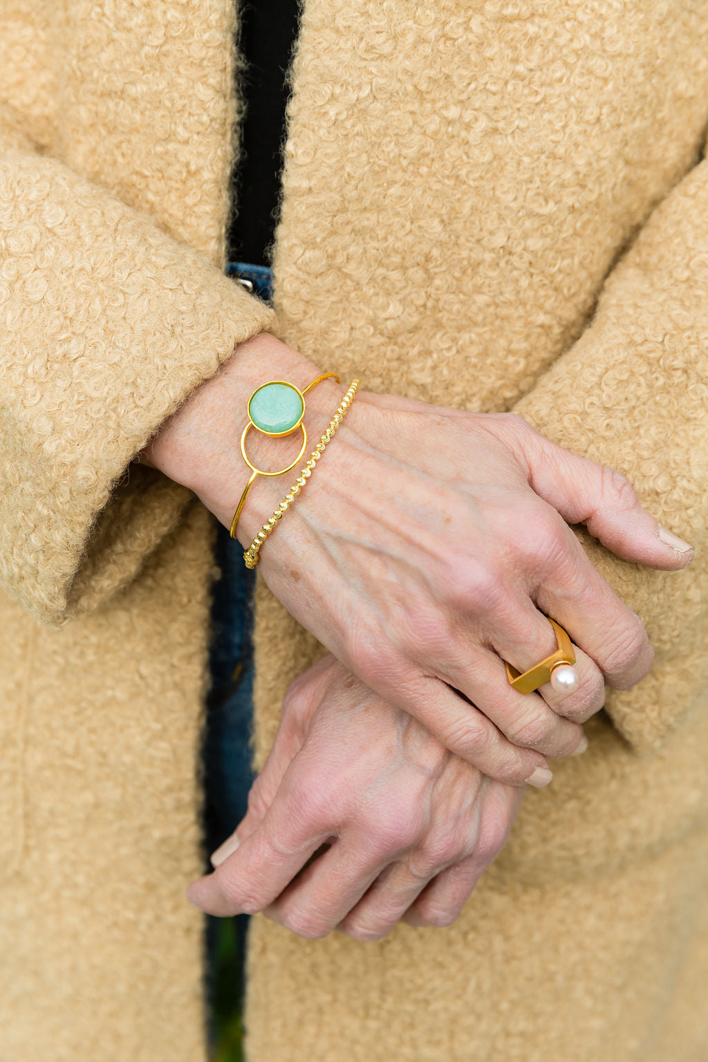 Aquamarine Hook and Eye Bracelet