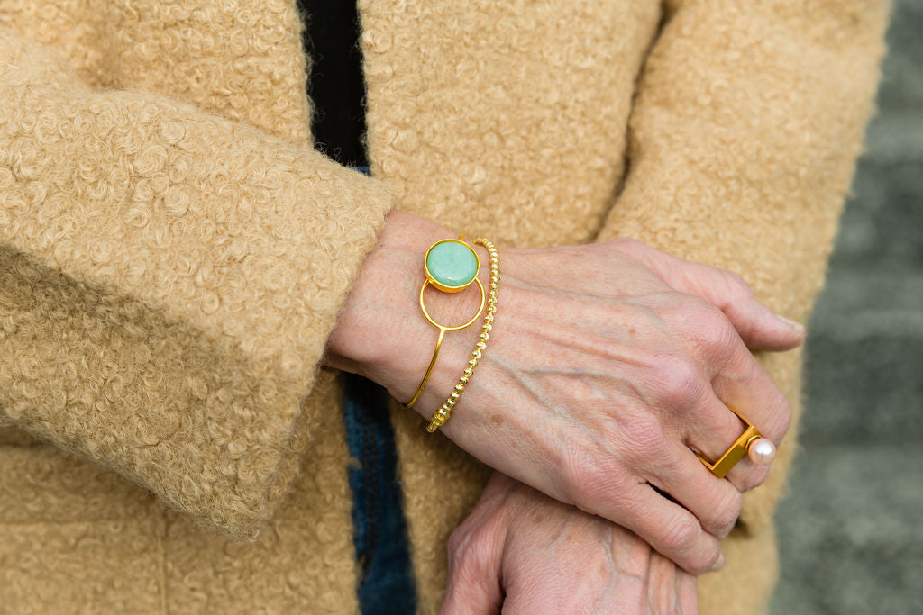 Aquamarine Hook and Eye Bracelet