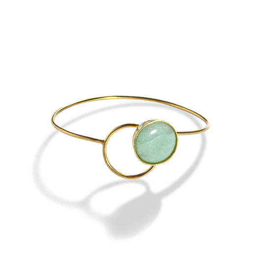 Aquamarine Hook and Eye Bracelet