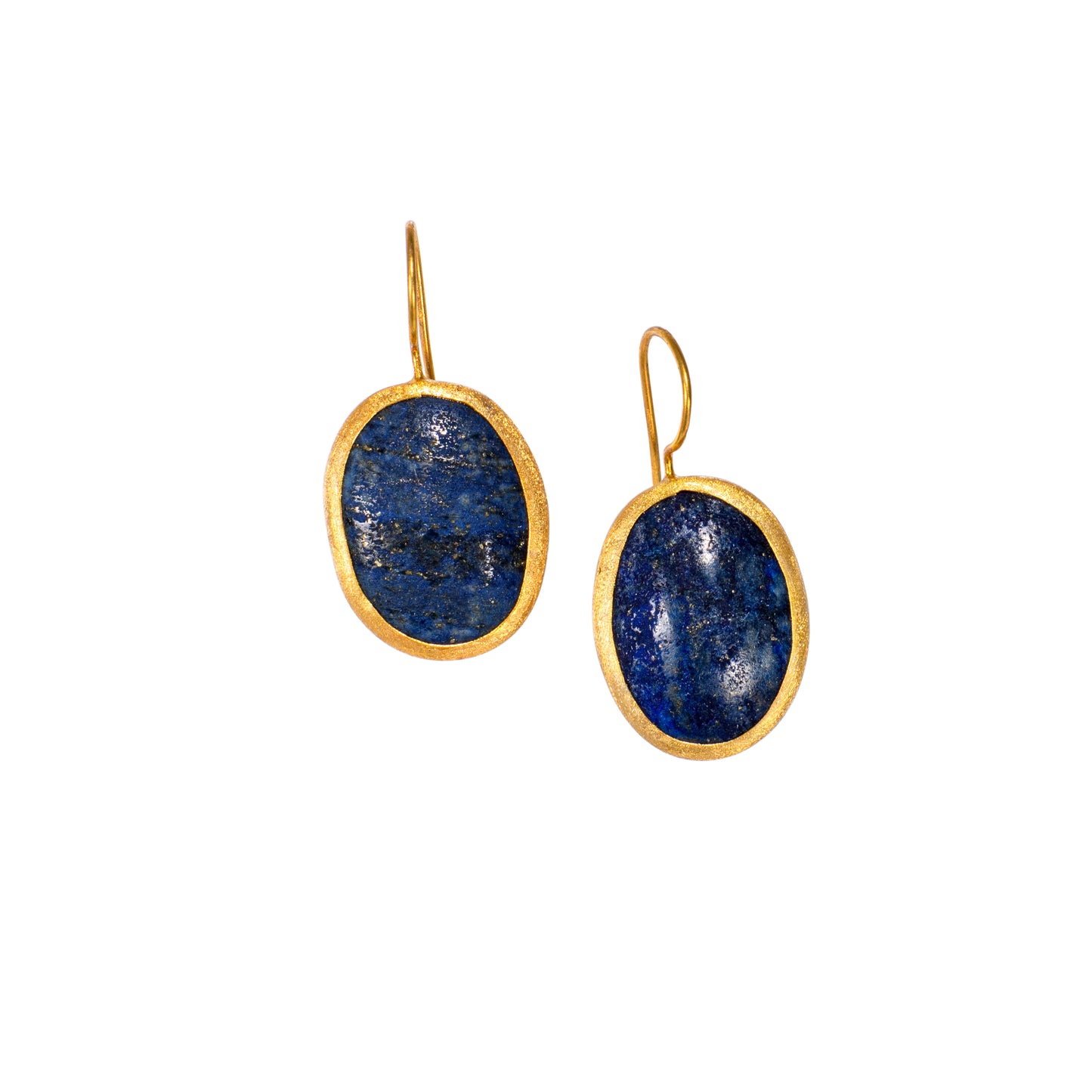 Blue Lapis Gemstone Dangle M Earrings