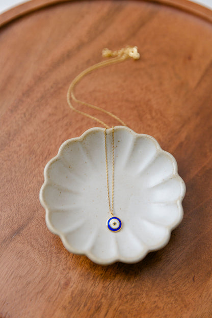 Enamel Good Eye 14k Gold Fill Penant Necklace