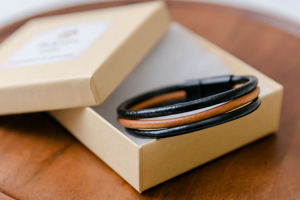 Leather 3 Strand Bracelet