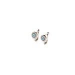 Crystal Modern Good Eye Huggie Earrings