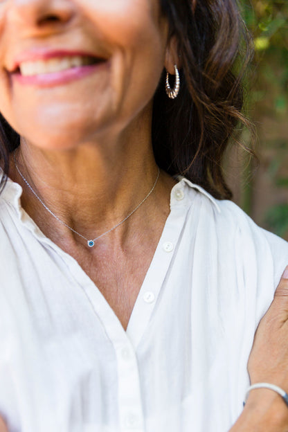 Silver Oval Medium Hoop Earrings