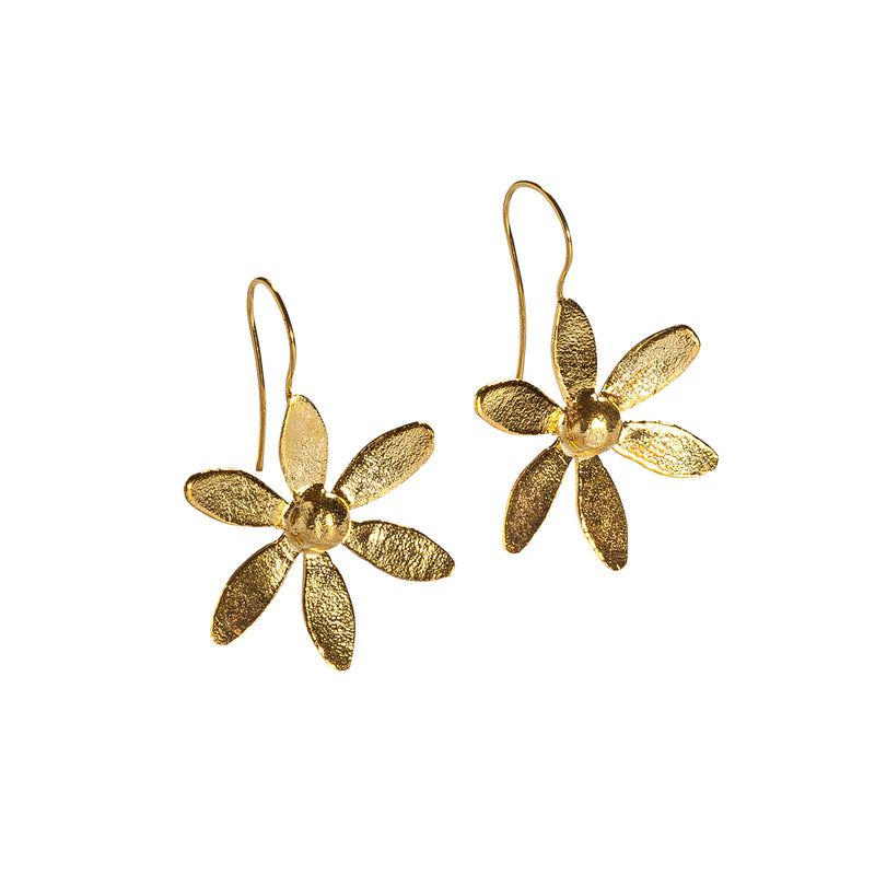 Flower Power gold fill dangle earrings