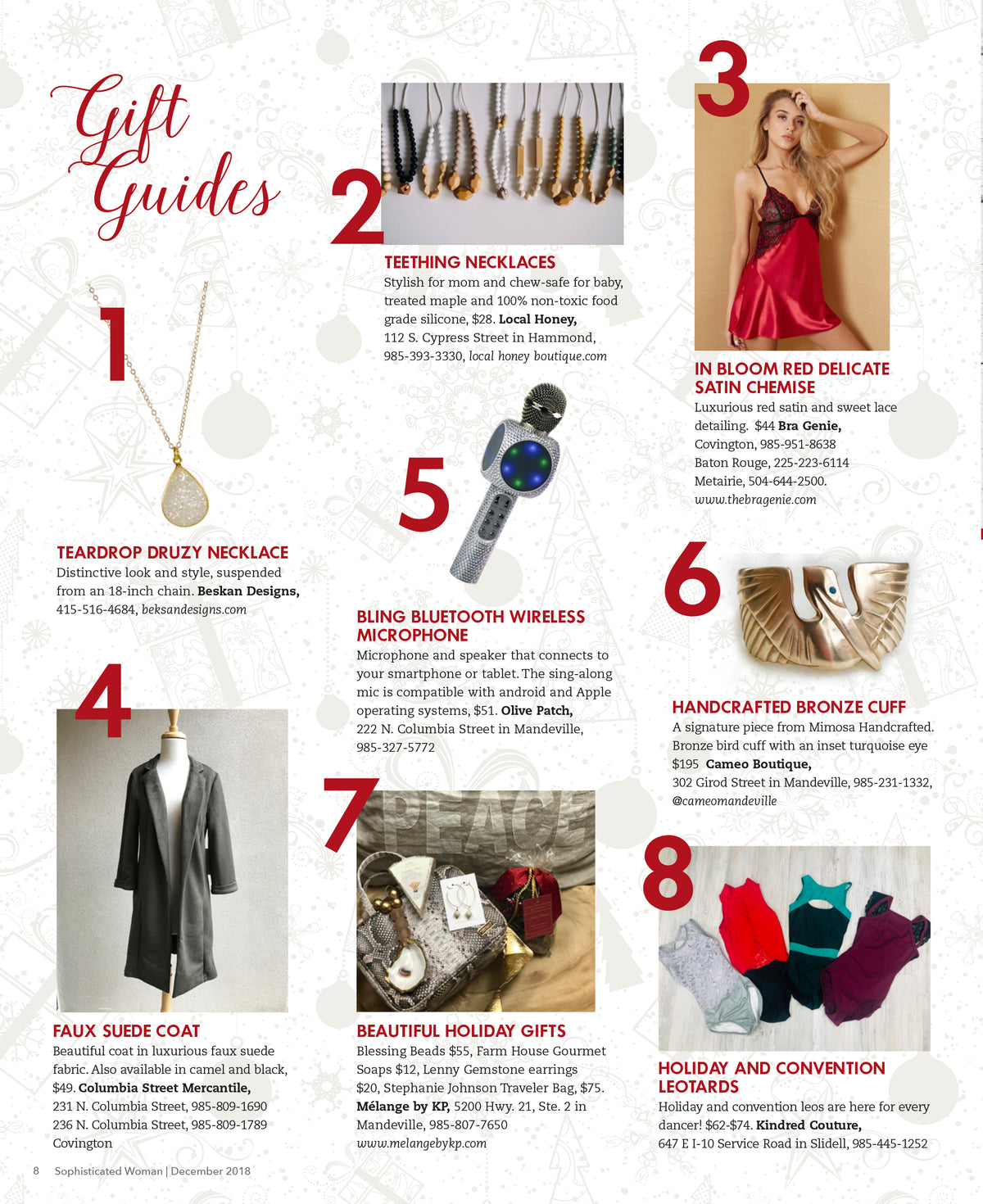 Check us out in Sophisticated Woman's Holiday Gift Guide!