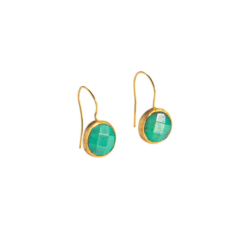 Green Aventurine Small Stone Earrings