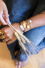 Moonstone Gold Fill Macrame Adjustable Bracelet