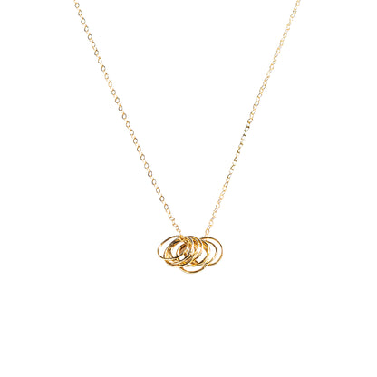 Multi Circle 14k Gold Fill Pendant Necklace