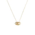 Multi Circle 14k Gold Fill Pendant Necklace