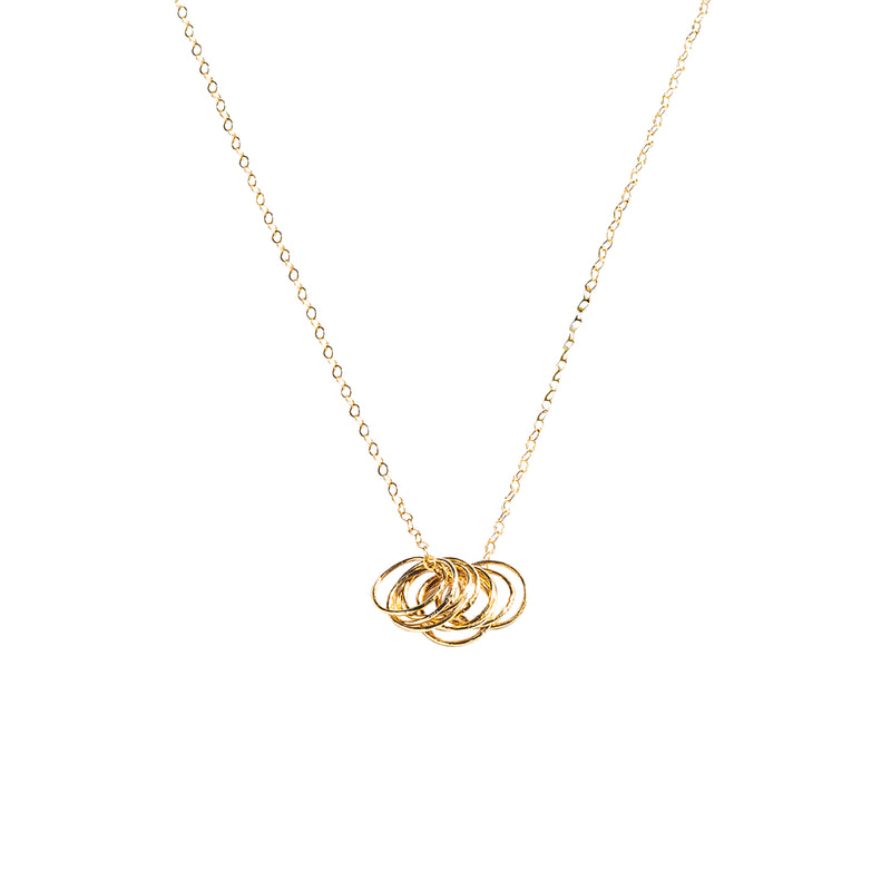 Multi Circle 14k Gold Fill Pendant Necklace