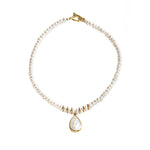 Pearl Teardrop & Gold Fill Necklace