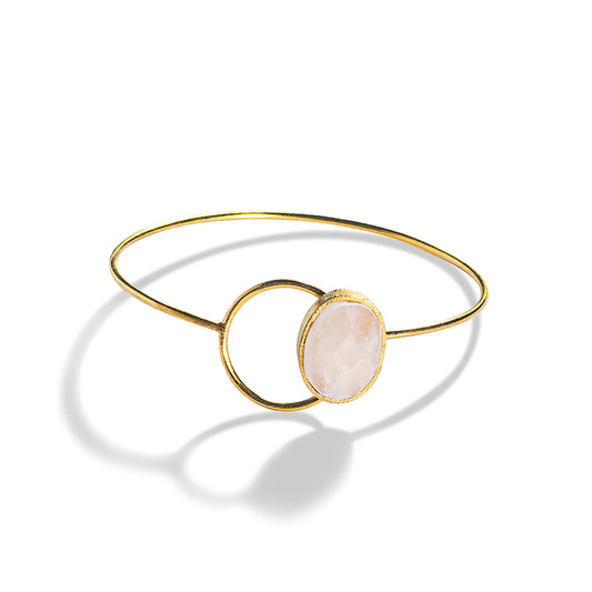 Rose Quartz Hook & Eye Bracelet