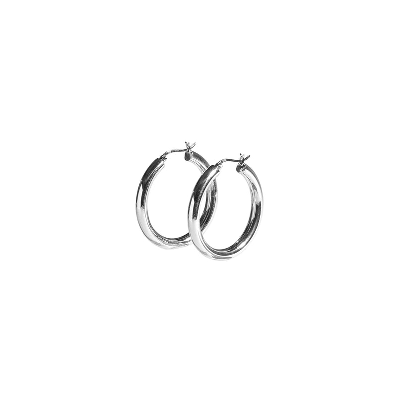 Silver Large Hoop Earrings