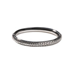 Silver Snake Inlay Bangle Bracelet