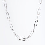 Silver Link Chain Necklace 17"