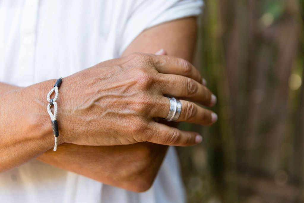 Woven Ottoman Oxidized & Silver Bracelet