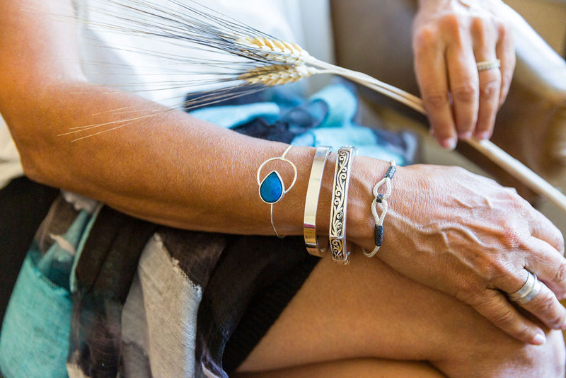 Square Silver Bangle