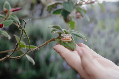 Stress Relief Ring Sterling and Gold, Silver and Rose Fill Ring
