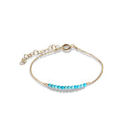 Blue Turquoise Bead Bracelet Adjustable 14k Gold Fill Chain