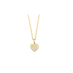 Crystal Small Heart Pendant Necklace 14k Gold Fill