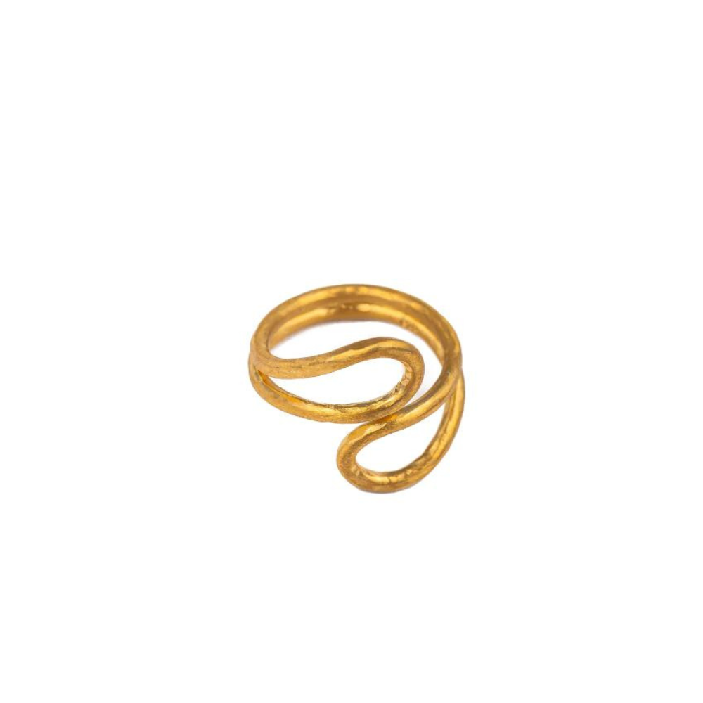 Wave Gold Fill Adjustable Ring
