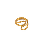 Wave 24k Gold Fill Adjustable Ring