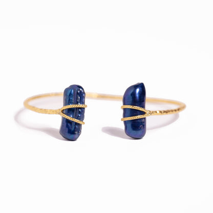 2 Blue Mother of Pearl Adjustable Bracelet