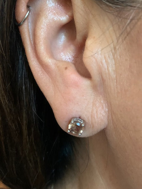 Amazonite Earrings Silver Studs