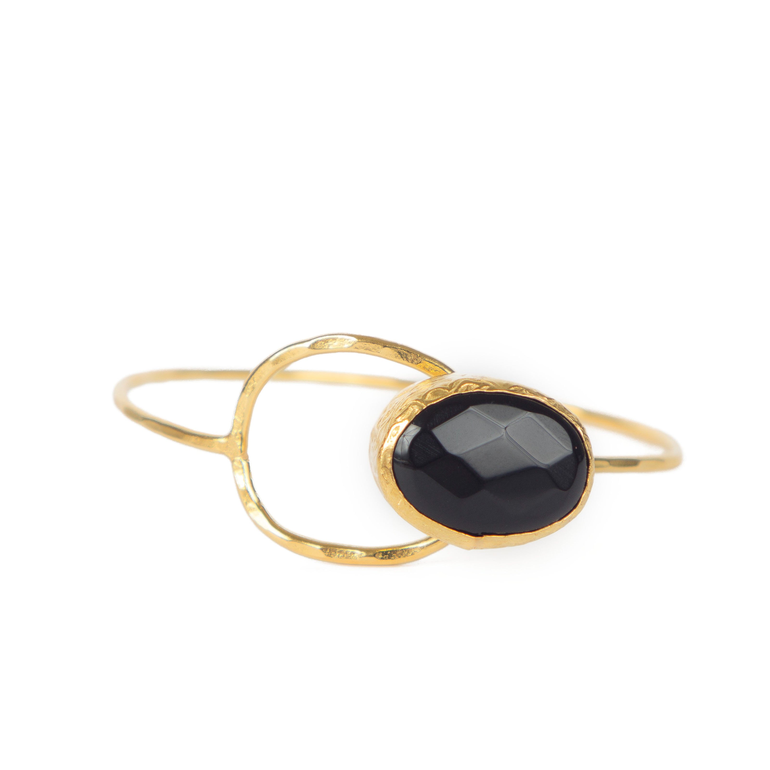 Bracelet - Antika - Hook & Eye Black Onyx Oval - Beksan Designs