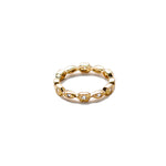 Crystal Antique Stack Ring (Gold Vermeil)