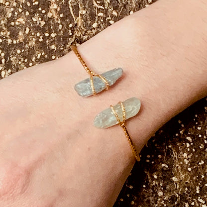 2 Aquamarine Adjustable Bracelet