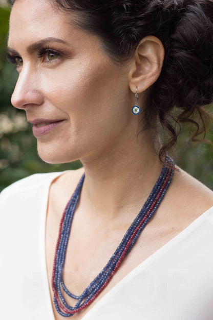 Blue Sapphire 3 Strand Necklace