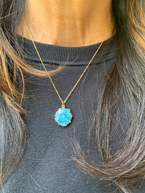Blue Quartz Necklace
